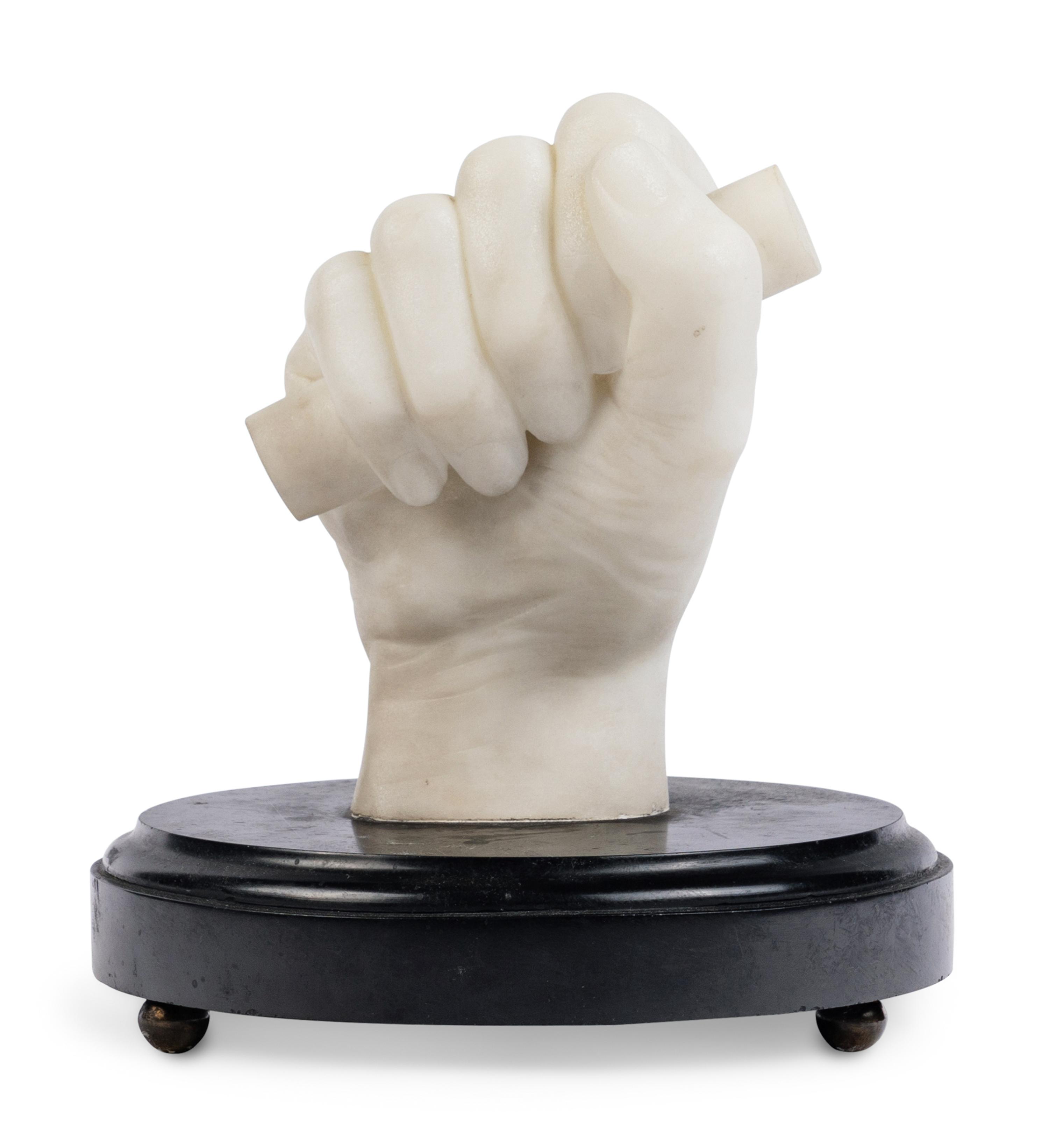 [LINCOLN, Abraham (1809-1865)]. VOLK, Leonard Wells, sculptor (1828-1895). A marble sculpture of Abraham Lincoln's right hand. Rome, 1869.