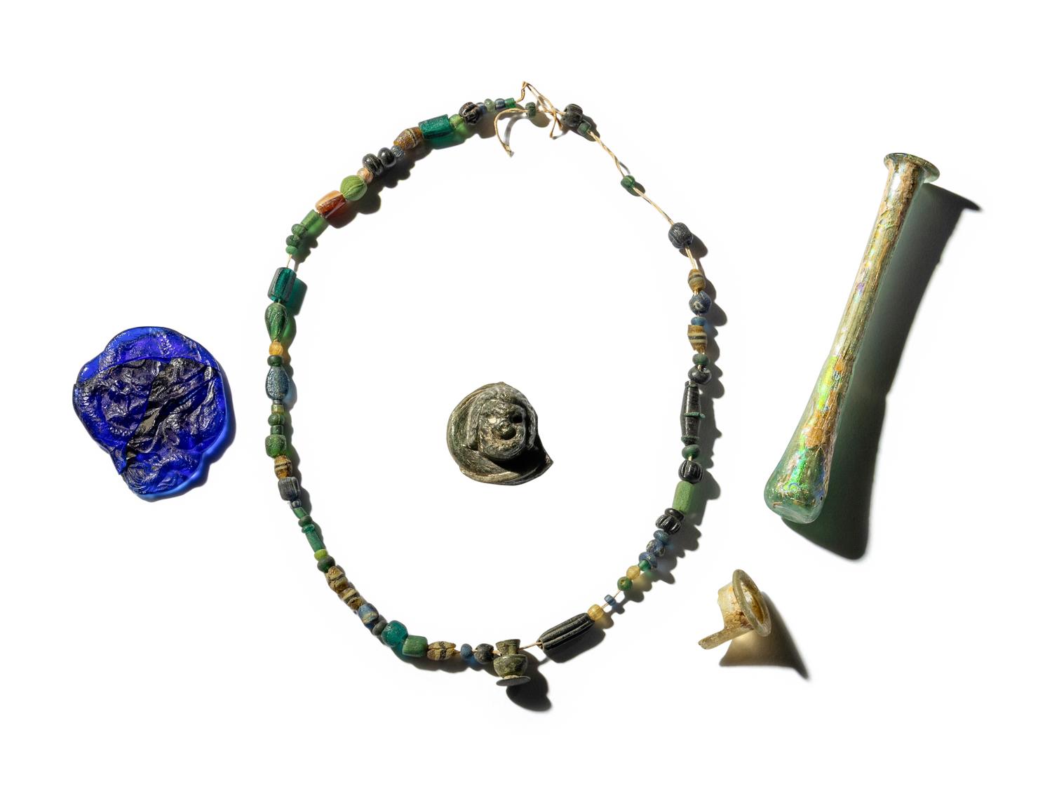 Five Roman and Eastern Mediterranean Glass Items