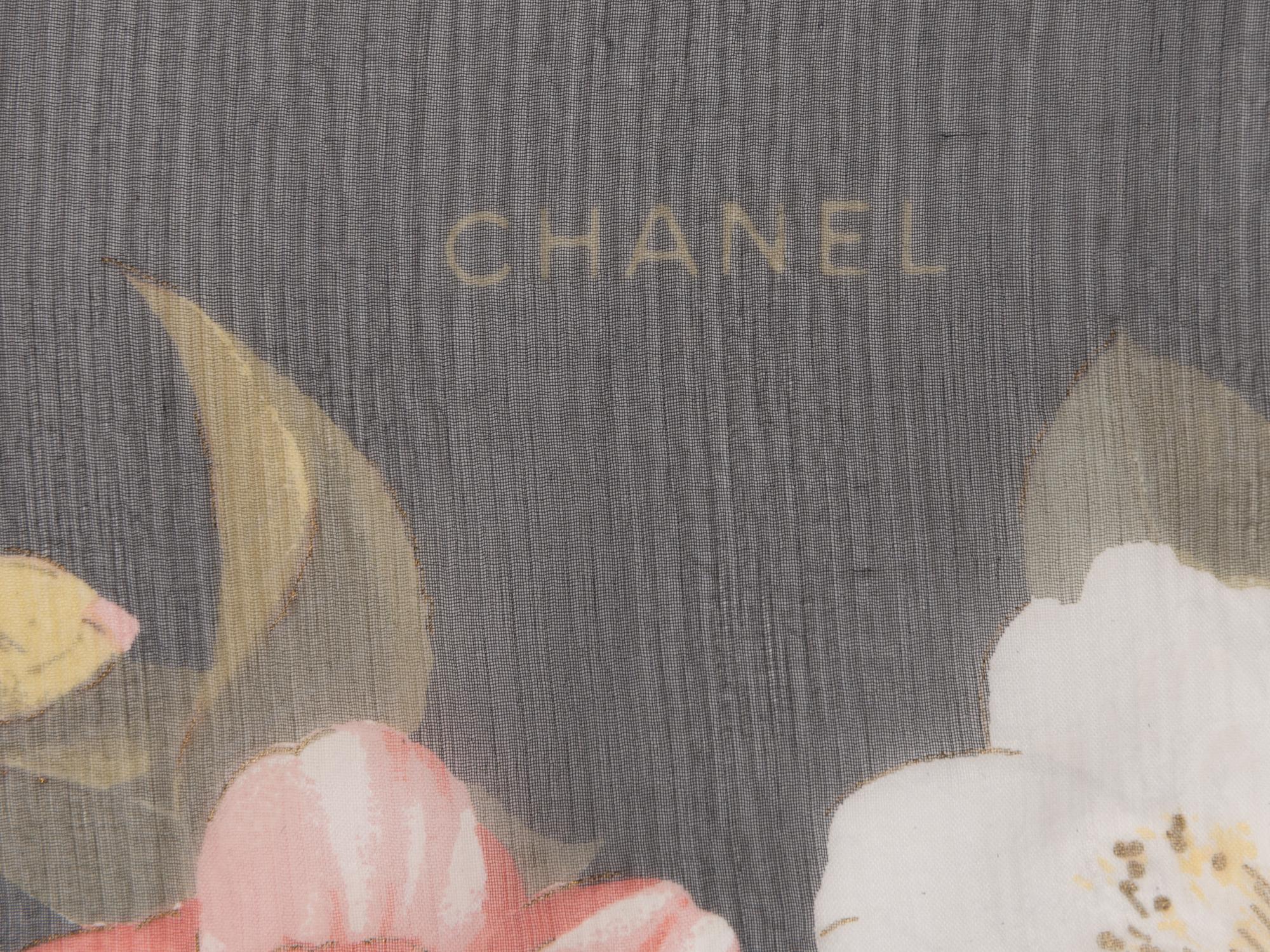 Five Chanel Items: Four Scarves and One Brooch, 1980-2000s