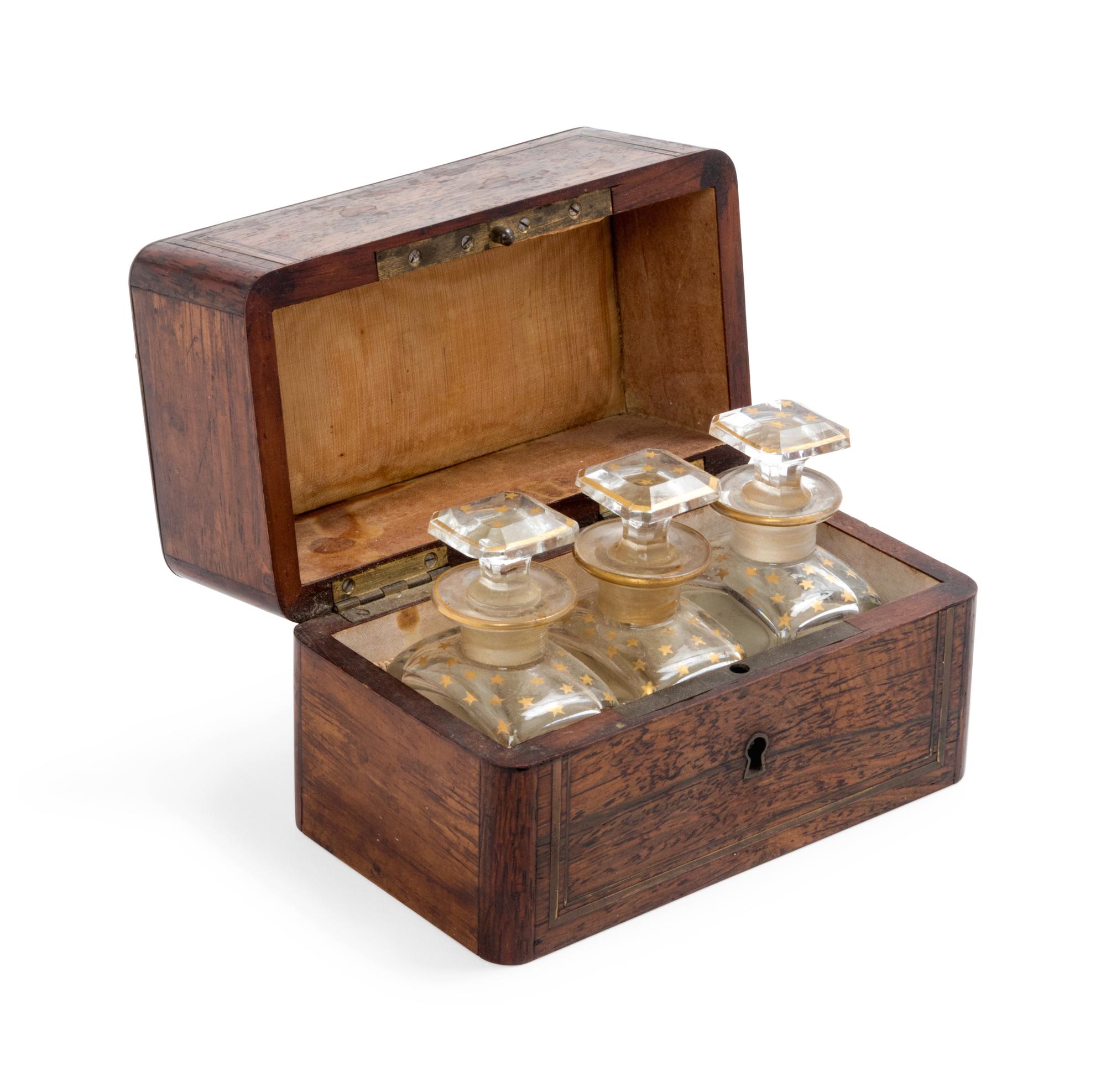 A Mother-of-Pearl Inlaid Rosewood Box