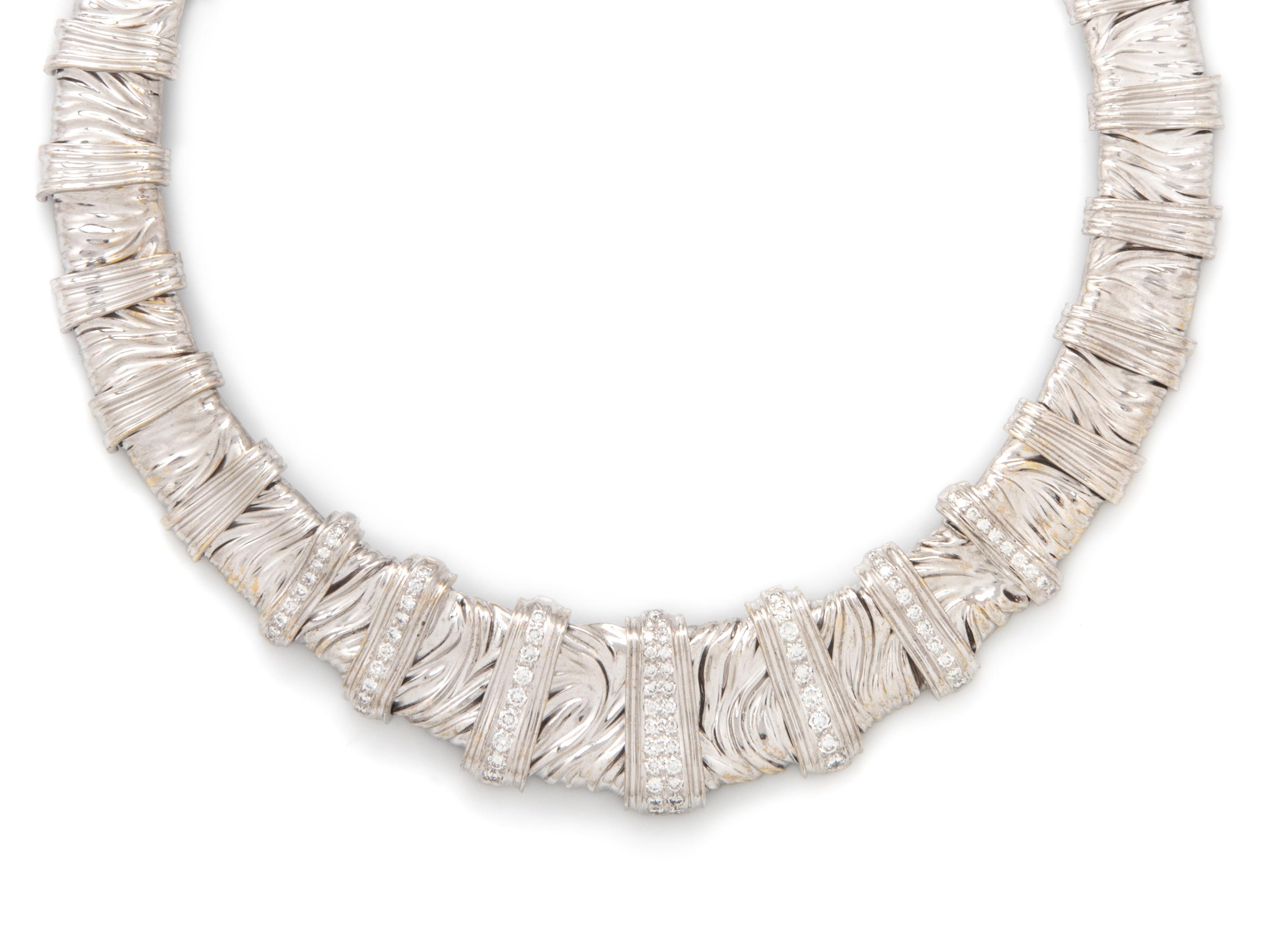 WHITE GOLD AND DIAMOND COLLAR NECKLACE