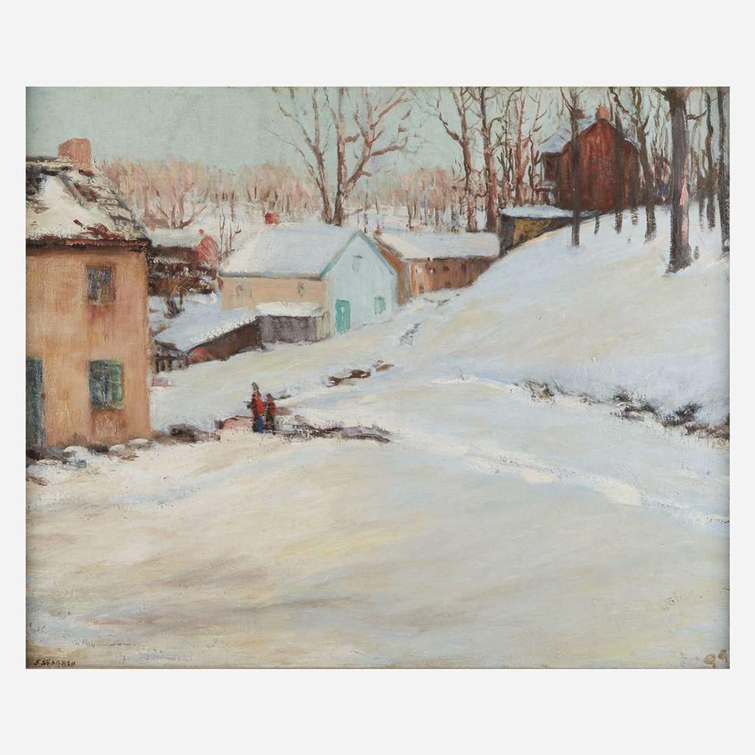 Fred Wagner (American, 1861–1940) Village in the Snow