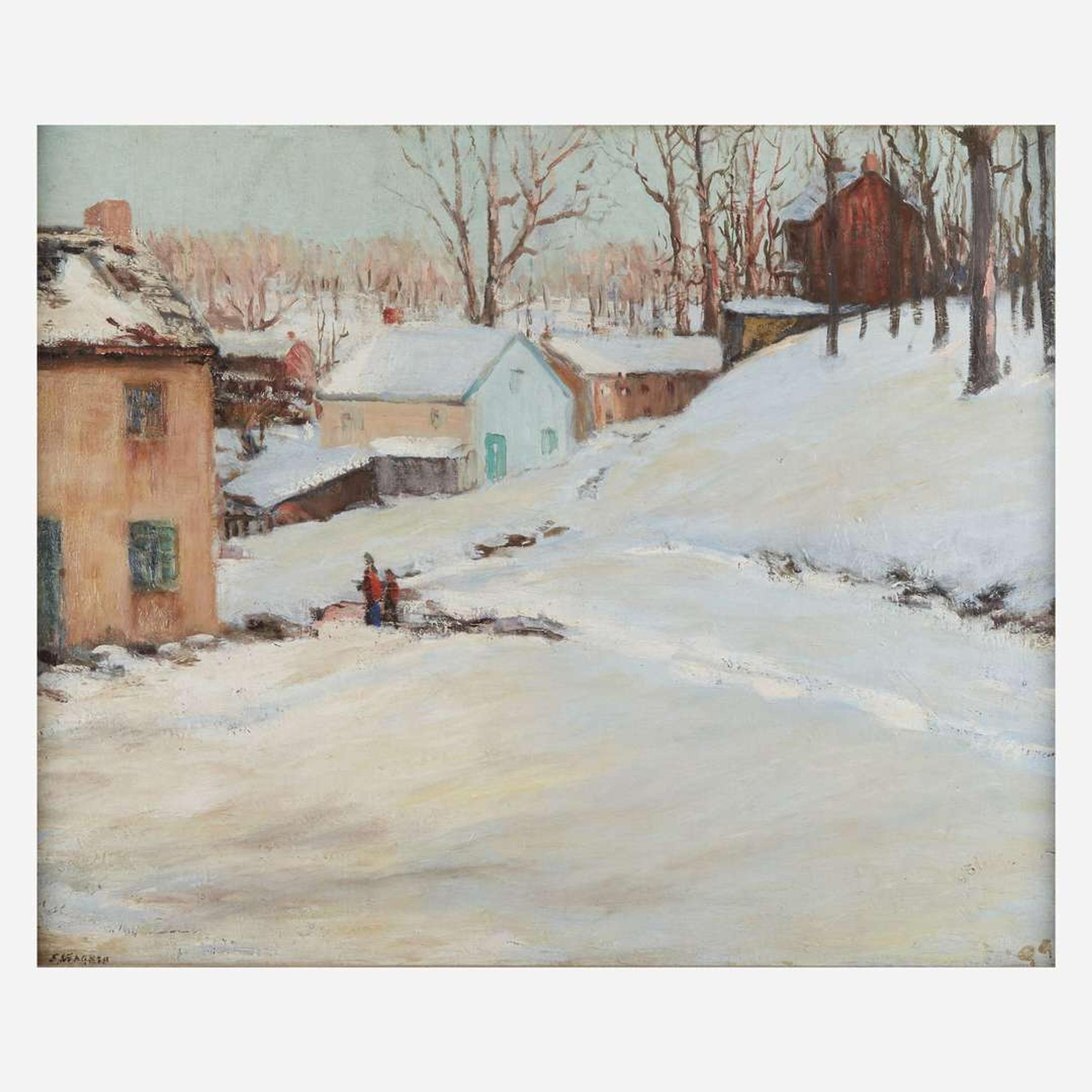 Fred Wagner (American, 1861–1940) Village in the Snow
