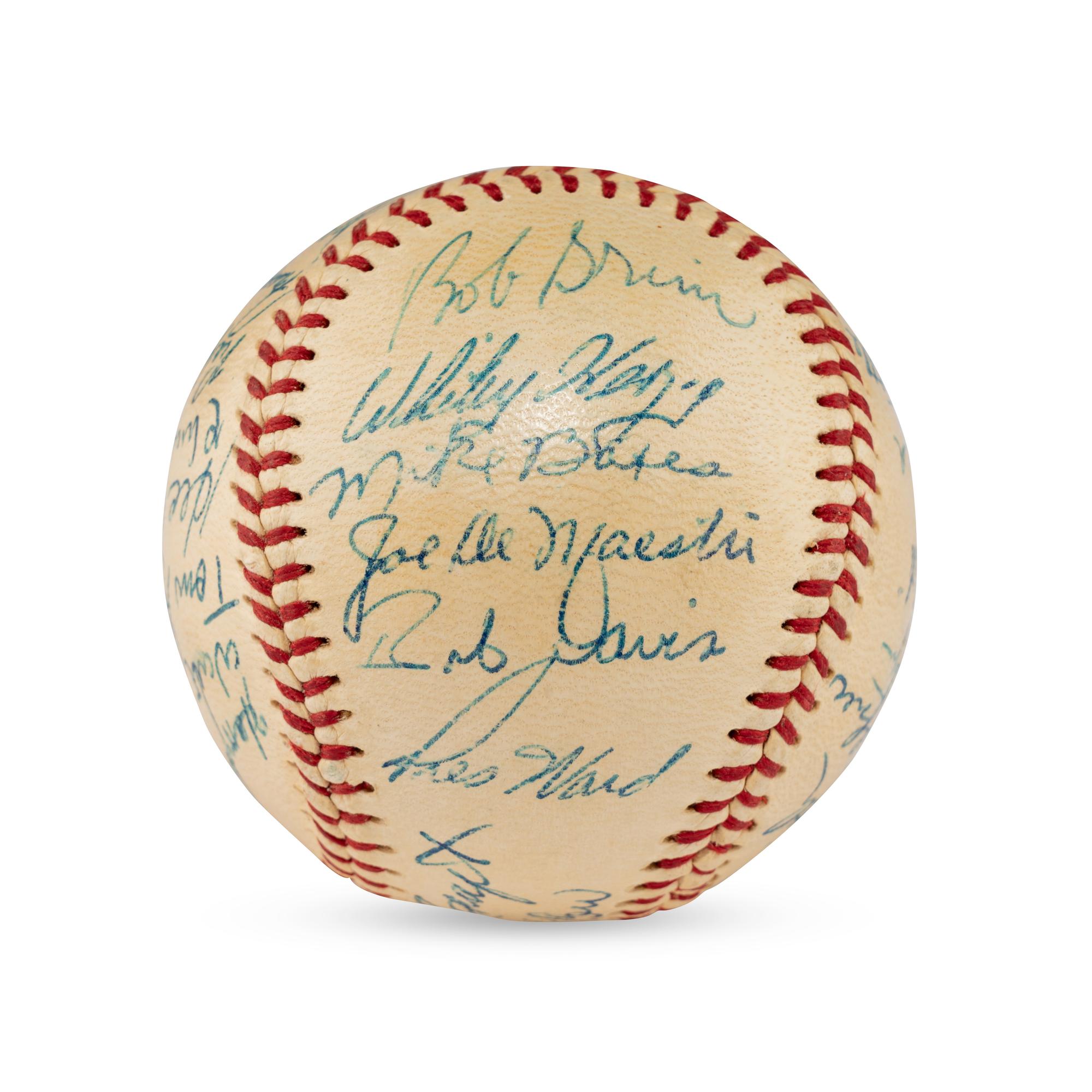 An Exceptional 1958 Kansas City Athletics Team Signed Autograph Baseball Featuring Rookie Era Roger Maris Signature (Beckett Authentication Services)