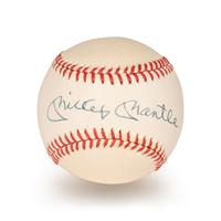 A Mickey Mantle Signed Autograph Baseball (Beckett Authentication Services Letter BAS Certified),