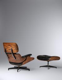 Lounge Chair and Ottoman, c. 1956 model 670 and model 671 Herman Miller, USA