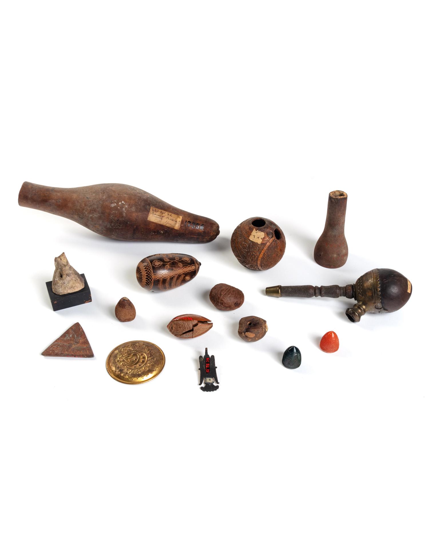 A Group of Gourd Articles, Metal Ornaments and Miscellaneous Articles