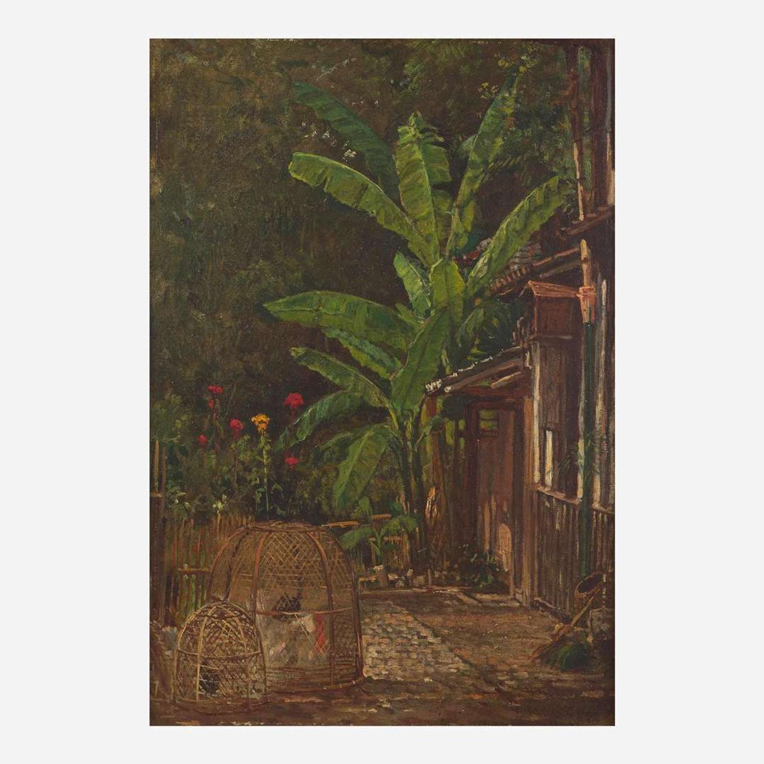 Winckworth Allan Gay (American, 1821-1910) Japanese Farmyard