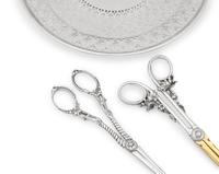 A Tiffany and Co. Silver Salver and Grape Shears