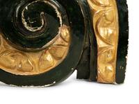 A Pair of Italian Painted and Gilt Volute Fragments