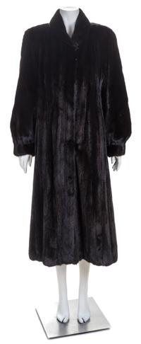 A Birger Christensen Dark Brown Mink Coat, No size.