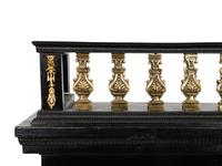 A Flemish Ebonized and Gilt Bronze Mounted Cabinet and Associated Spanish Renaissance Stand