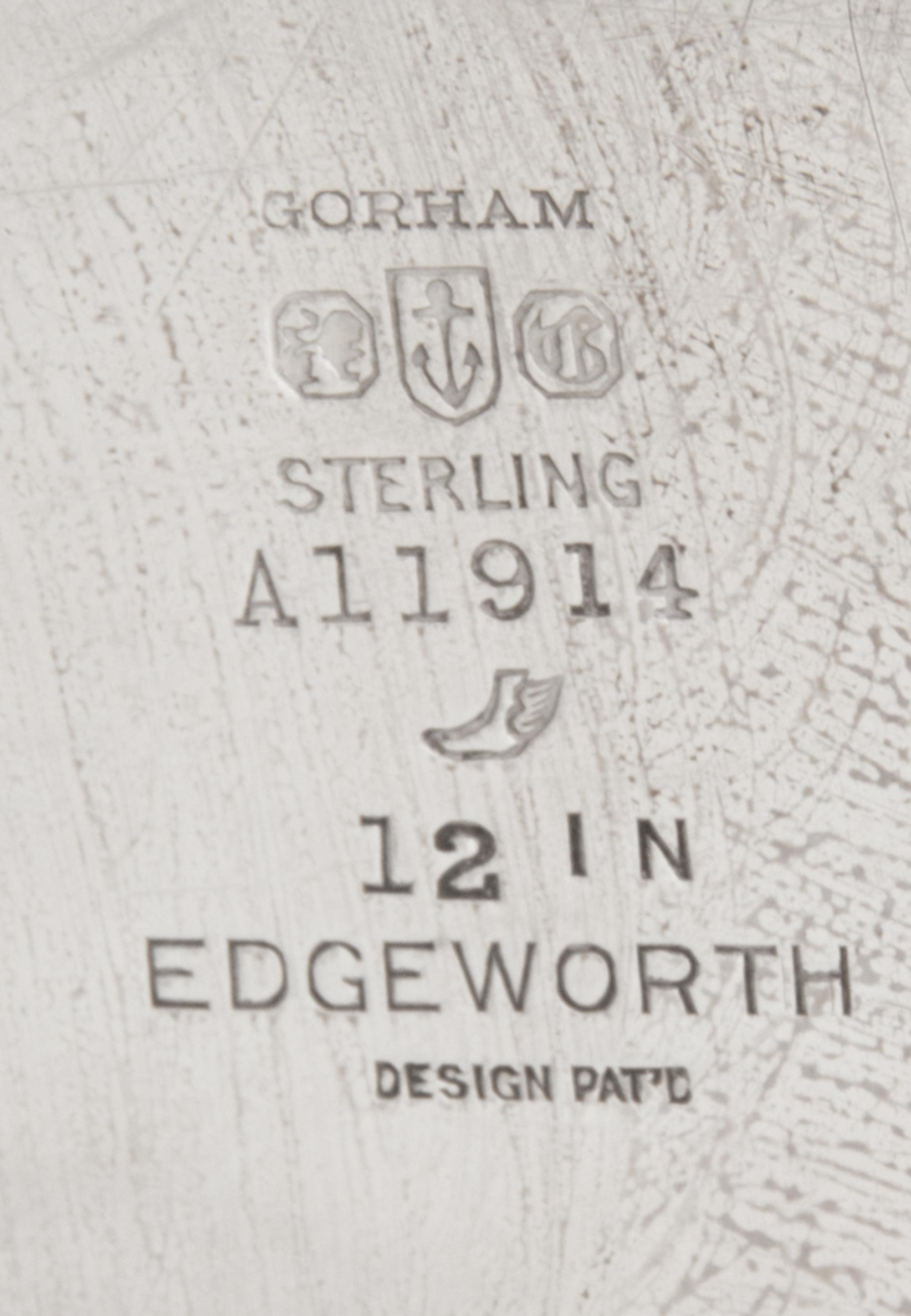 An American Silver Presentation Plate, Gorham Mfg. Co., Providence, RI, 1925, Edgeworth, the plate centered with an engraved inscriptio