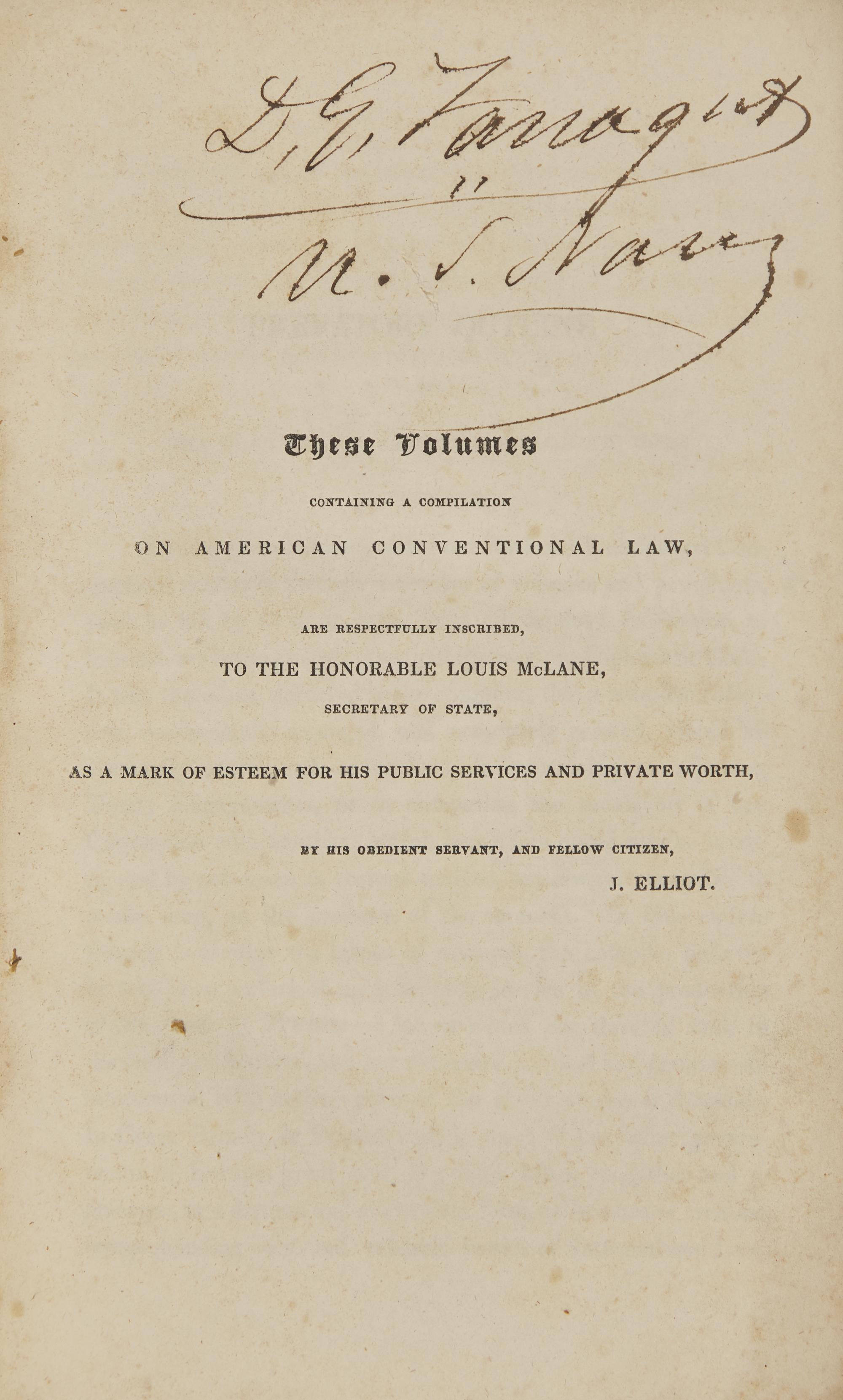 [Americana] [Farragut, David G.] Elliot, Jonathan. The American Diplomatic Code...