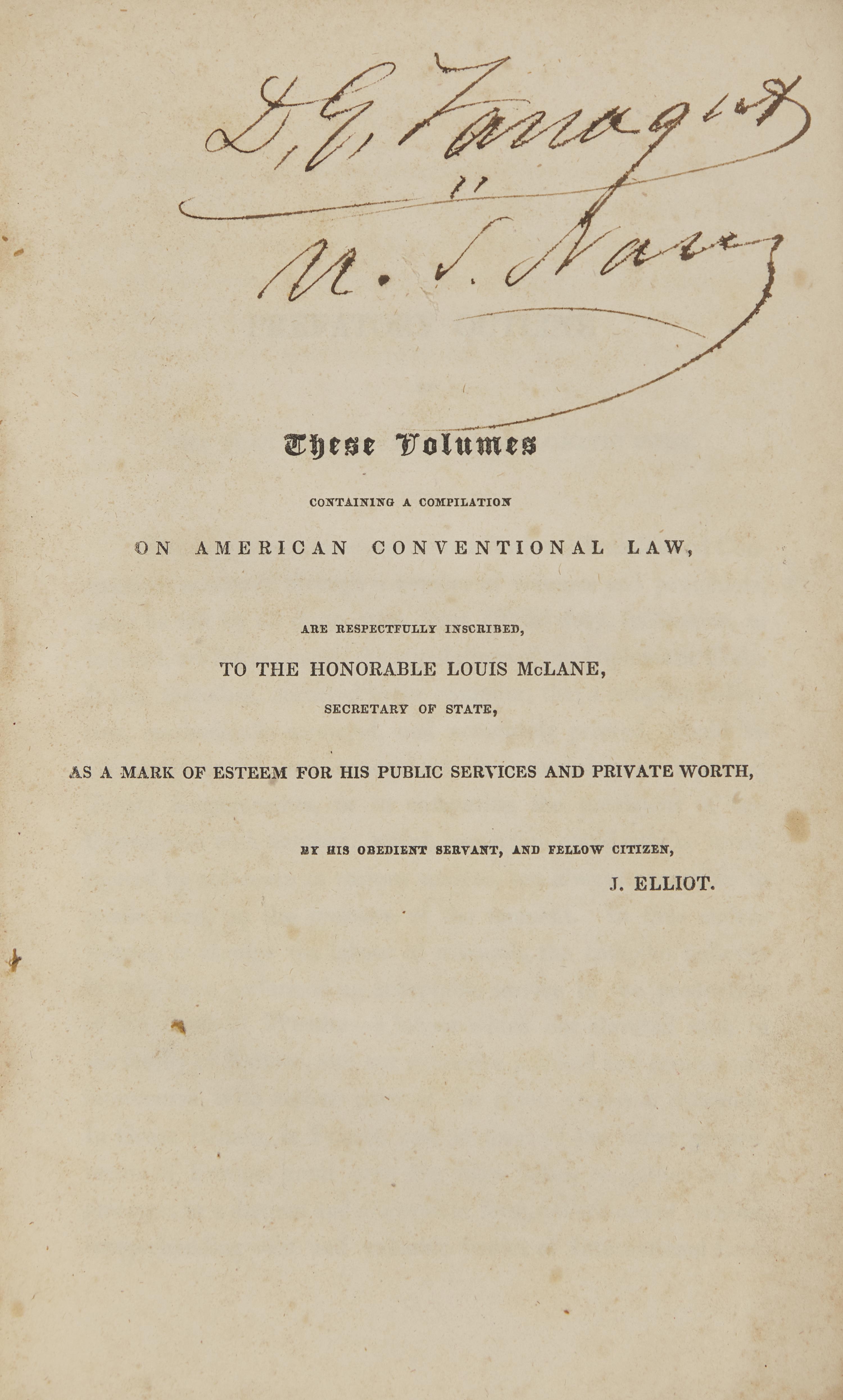 [Americana] [Farragut, David G.] Elliot, Jonathan. The American Diplomatic Code...