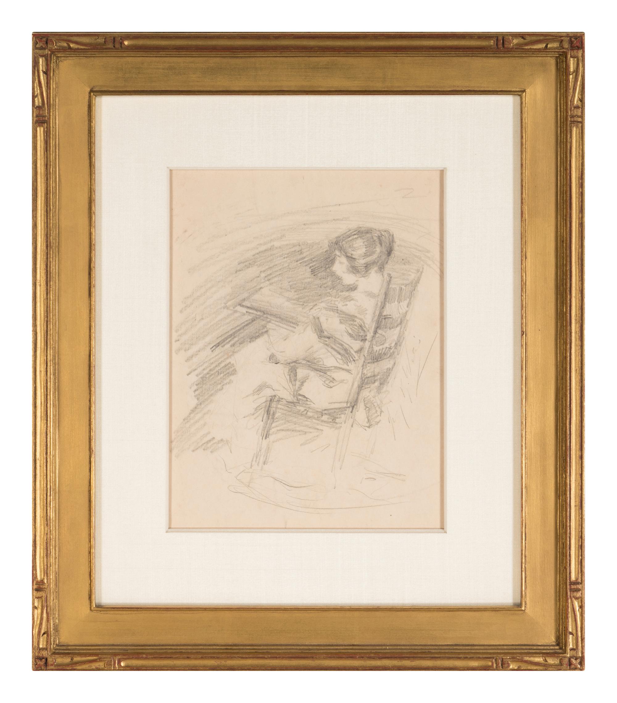 Lady at a Fireplace