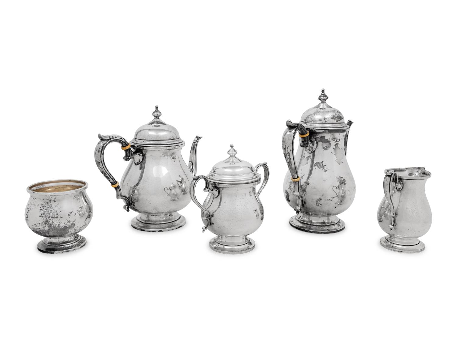 An American Silver Five-Piece Tea and Coffee Service