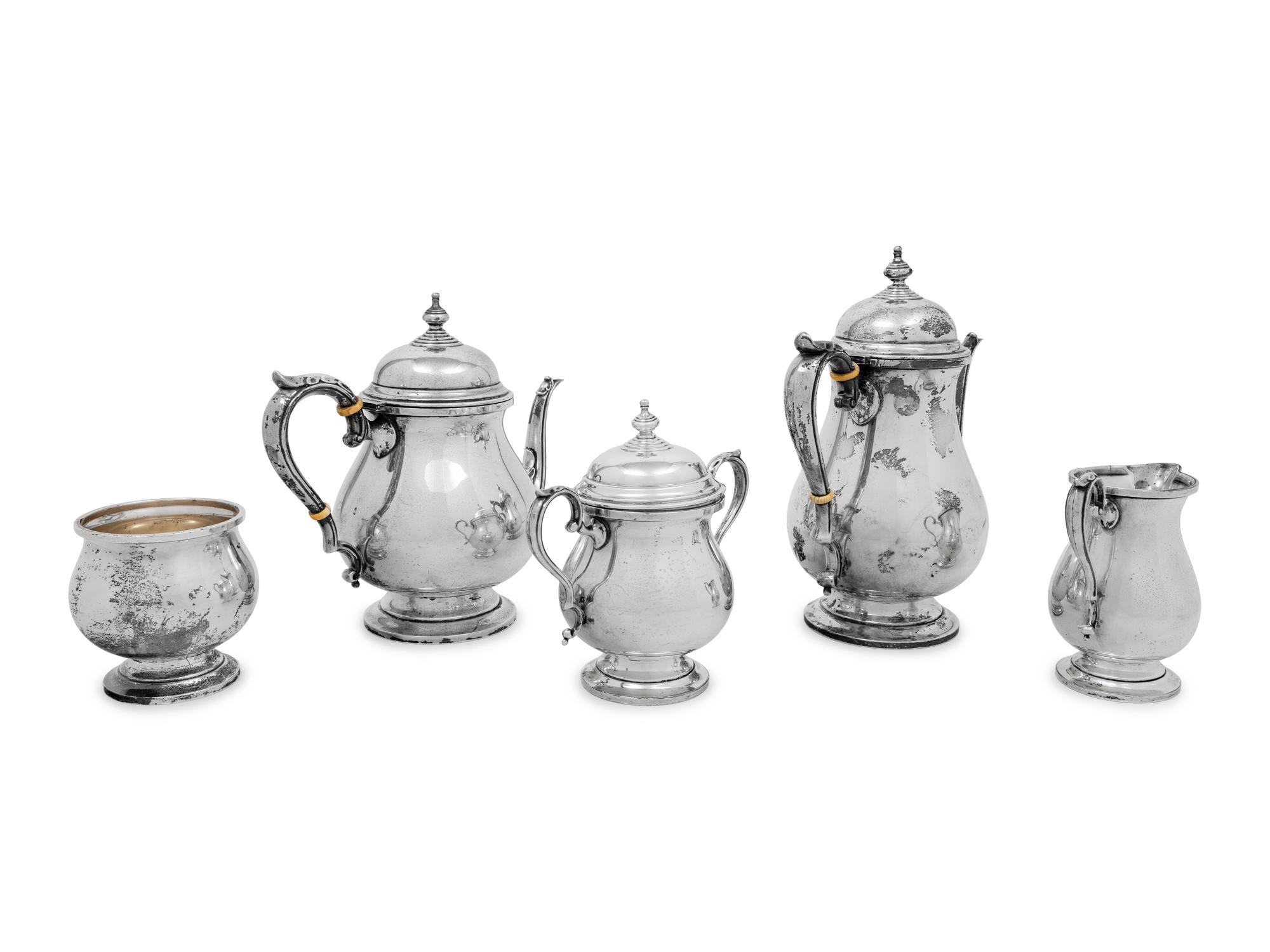 An American Silver Five-Piece Tea and Coffee Service
