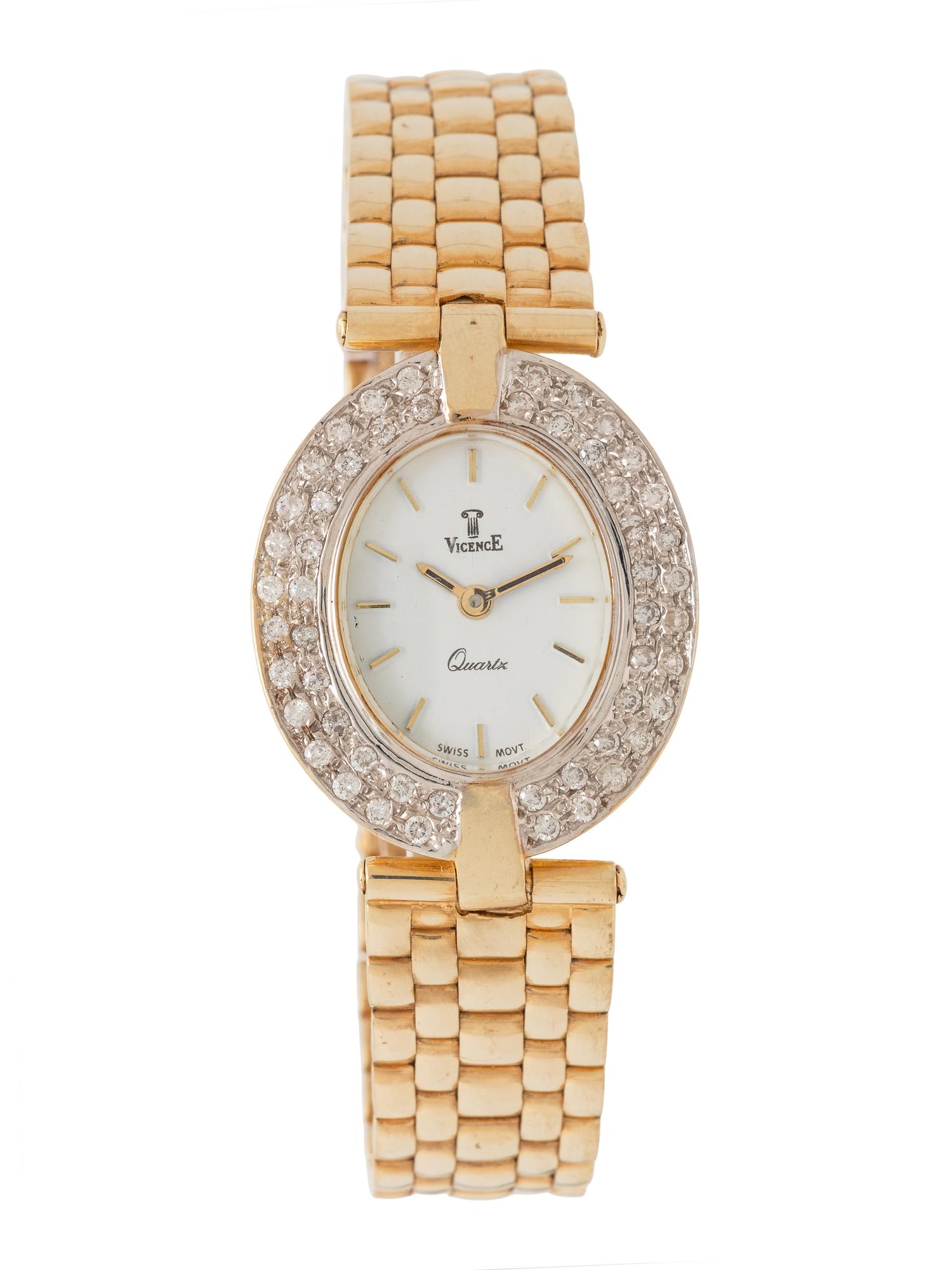 YELLOW GOLD AND DIAMOND WATCH