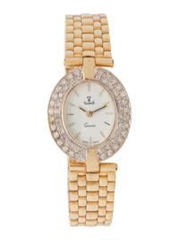 YELLOW GOLD AND DIAMOND WATCH