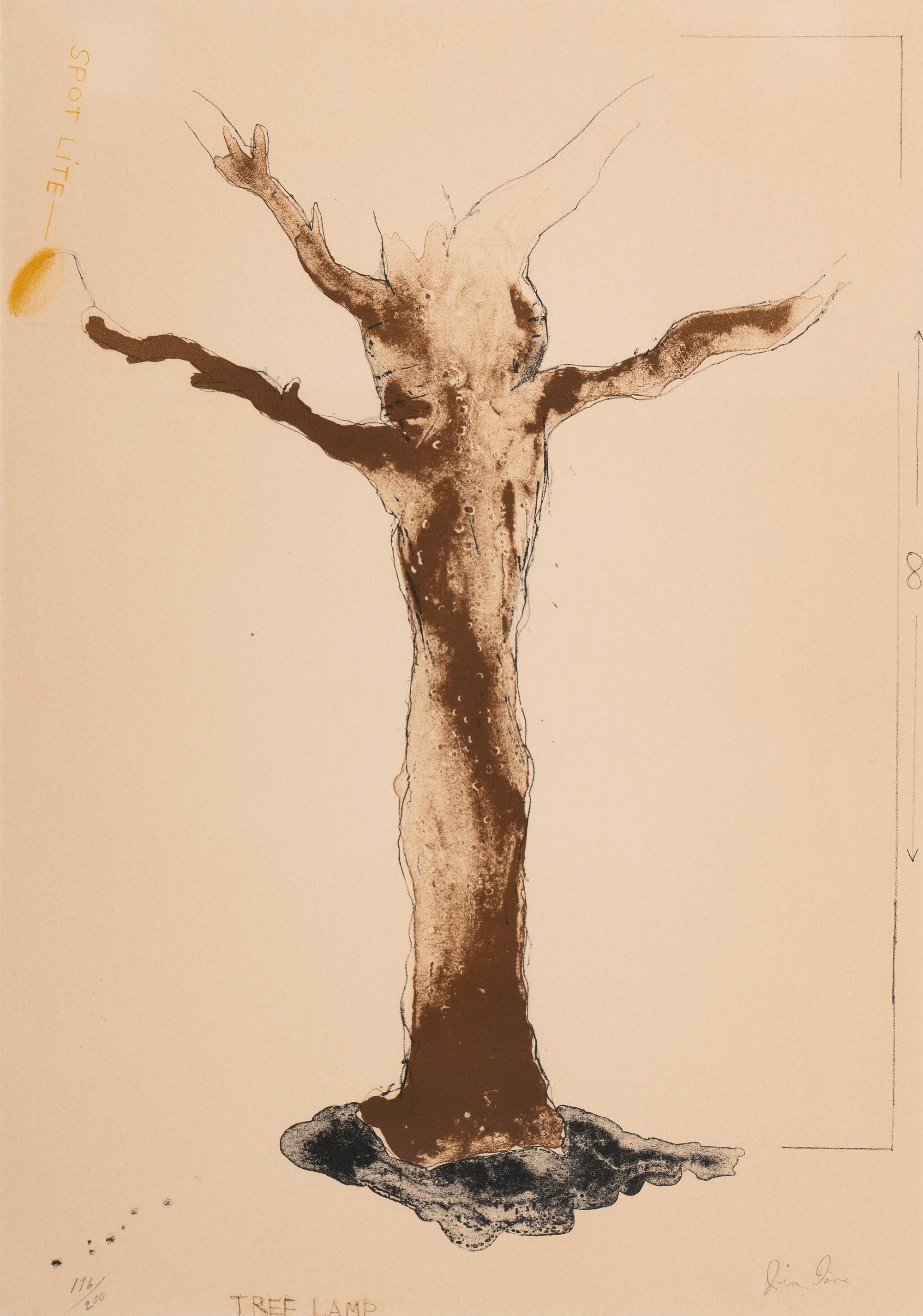 Jim Dine (American, b. 1935) — Tree Lamp (from The Picture of Dorian Gray Edition B portfolio), 1968