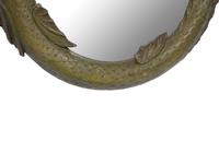 A Pair of Fish-Carved Wood Circular Mirrors
