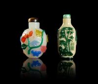 Two Chinese Peking Glass Snuff Bottles