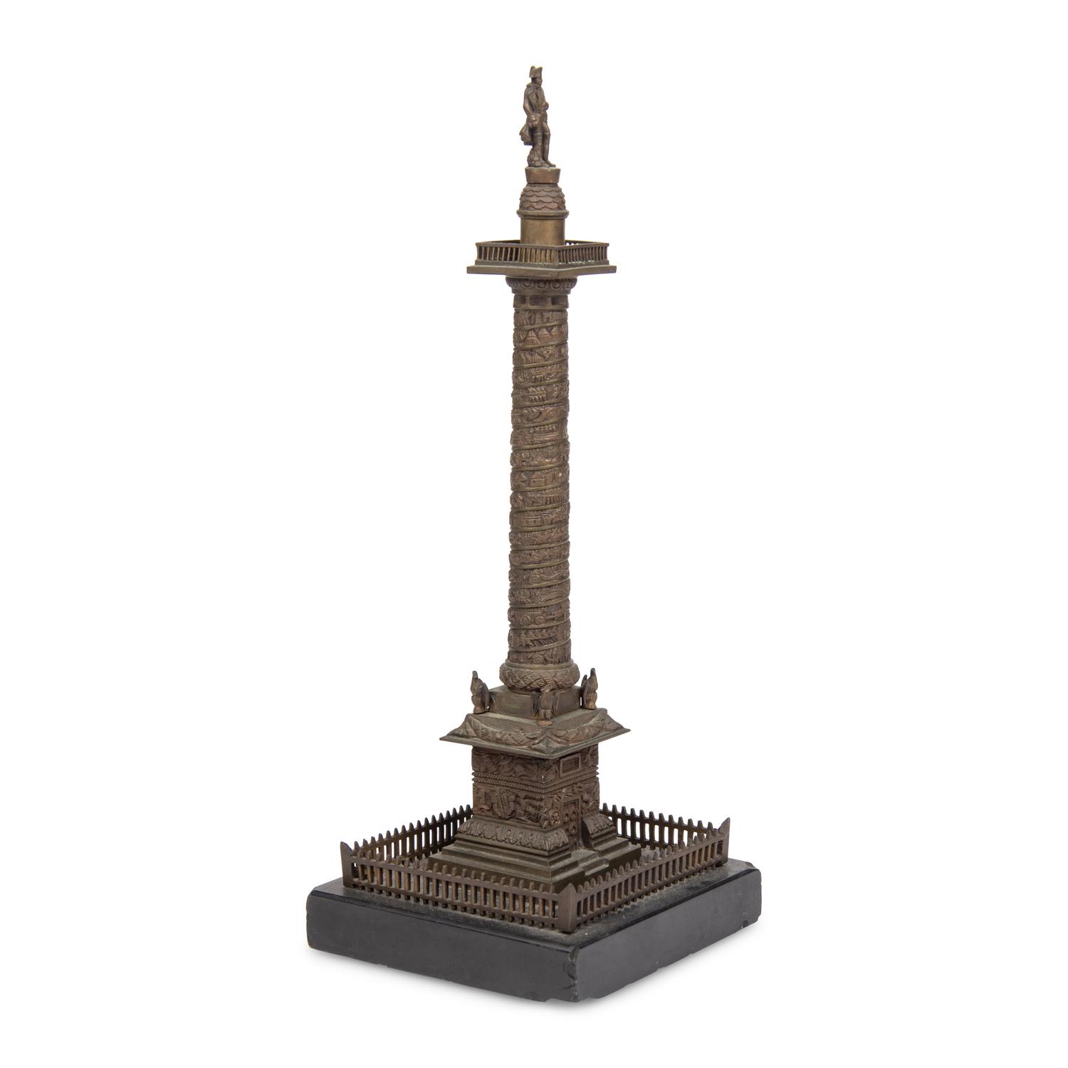 A Grand Tour Bronze Model of the Vendôme Column