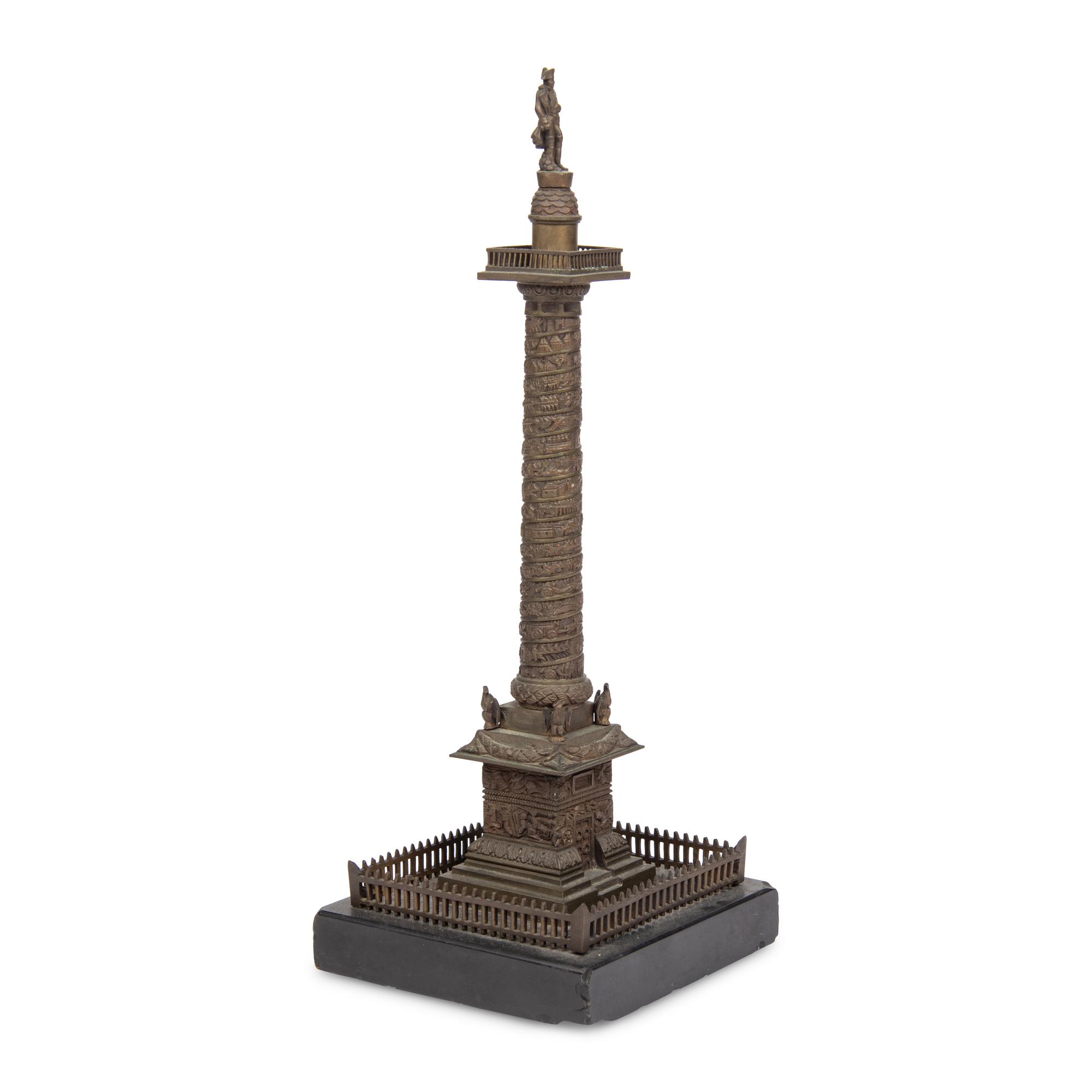 A Grand Tour Bronze Model of the Vendôme Column