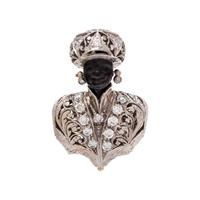 NARDI, WHITE GOLD AND DIAMOND BLACKAMOOR BROOCH