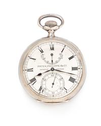 A Silver Open Face Chronometer Deck Pocket Watch, Patek Philippe,