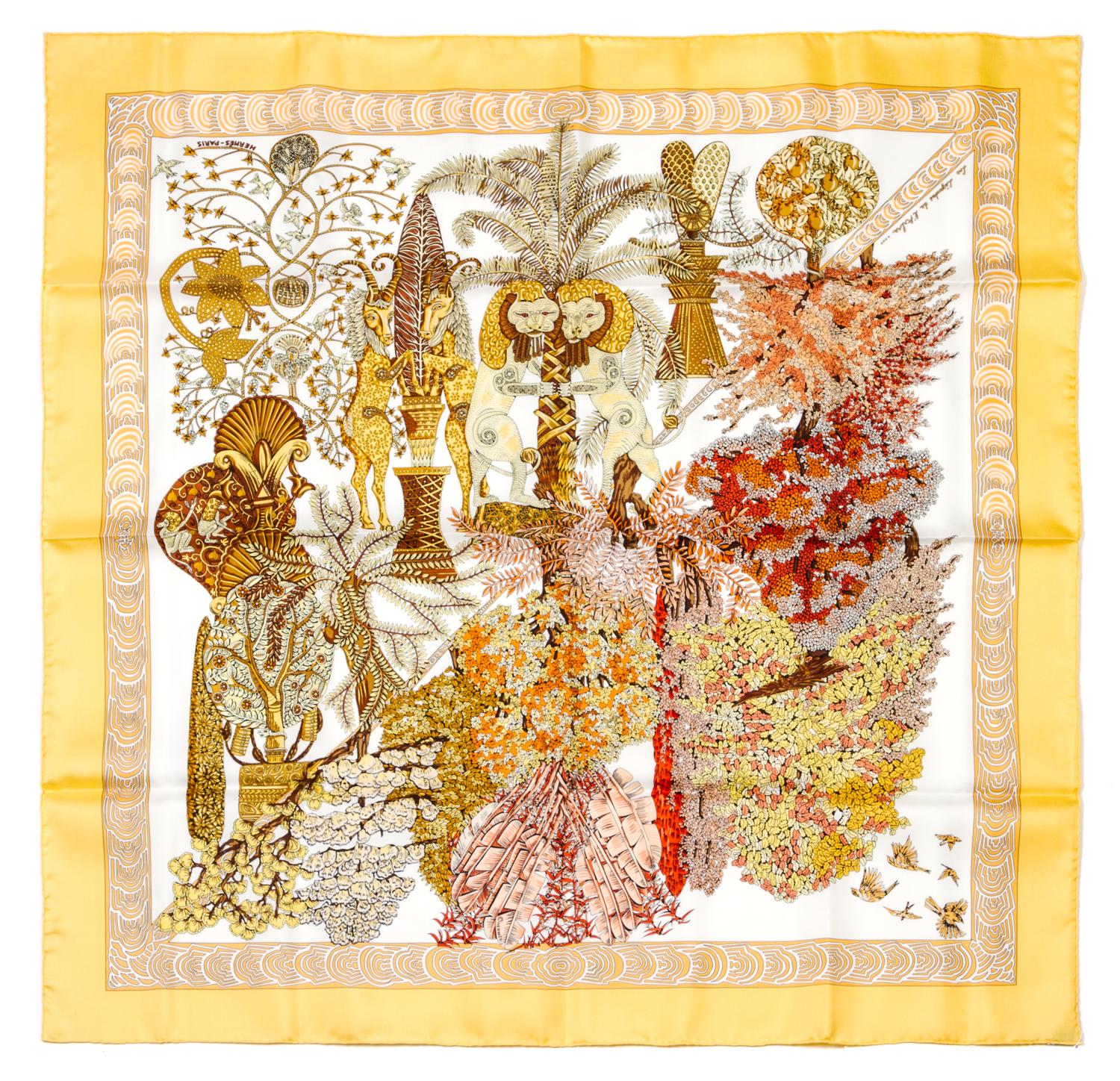 An Hermes Silk Scarf, 35 x 35 inches.