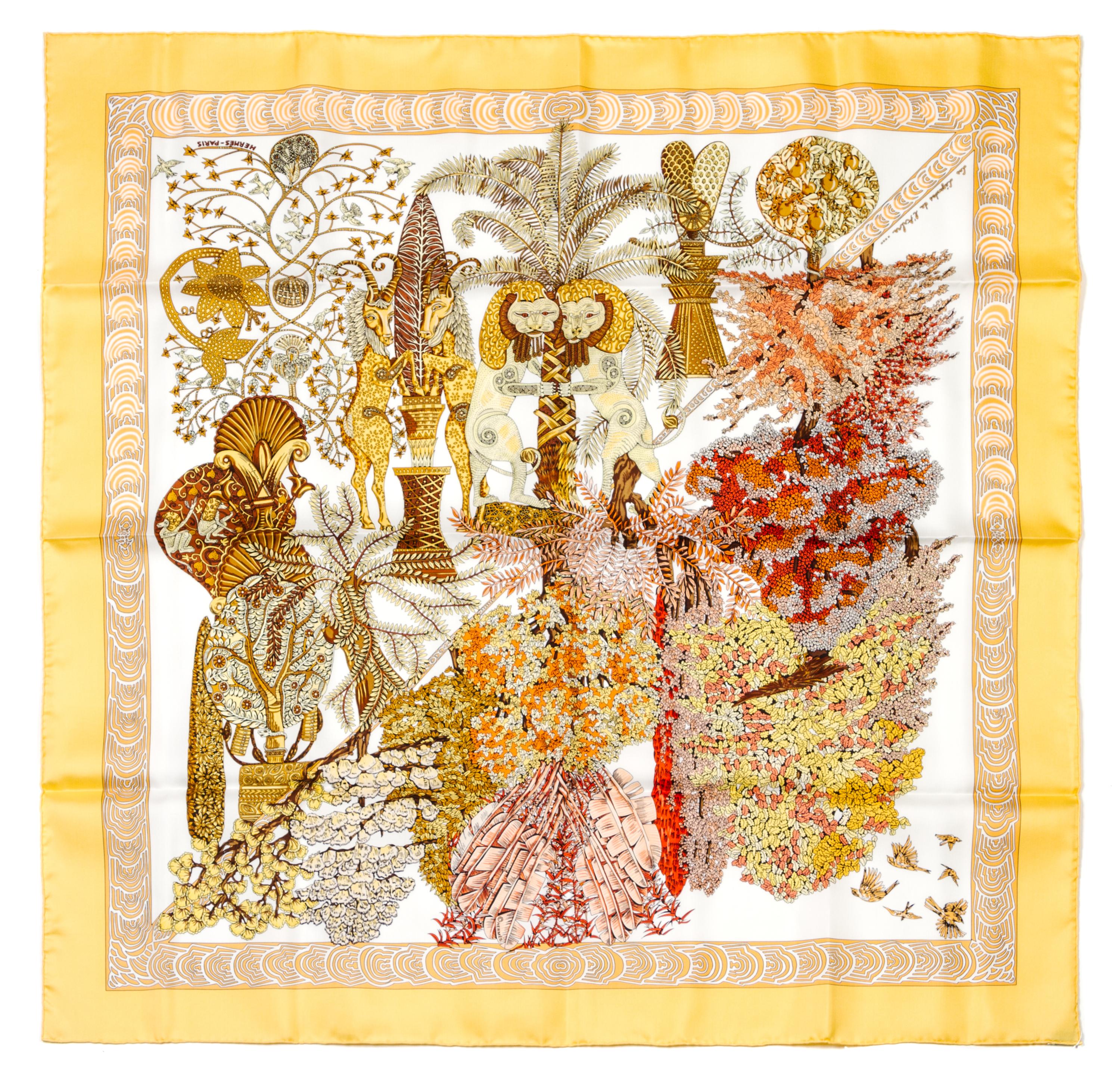 An Hermes Silk Scarf, 35 x 35 inches.