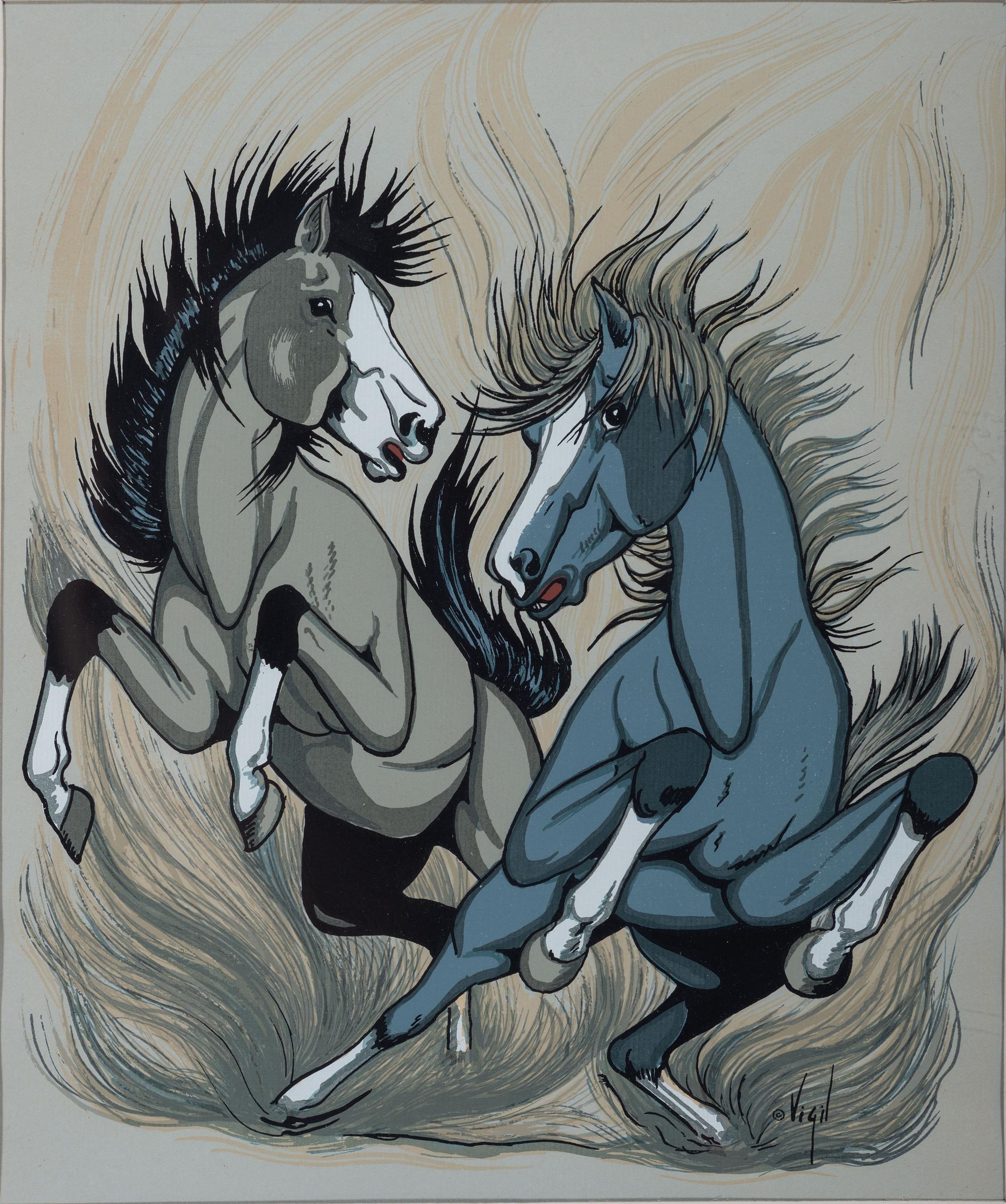 untitled, two horses