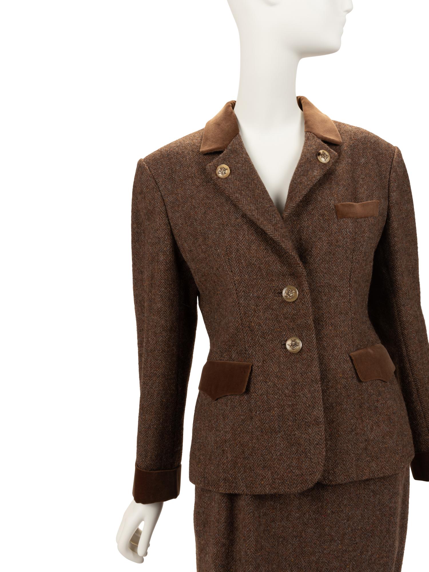 Hermès Tweed Skirt Suit, 1980s