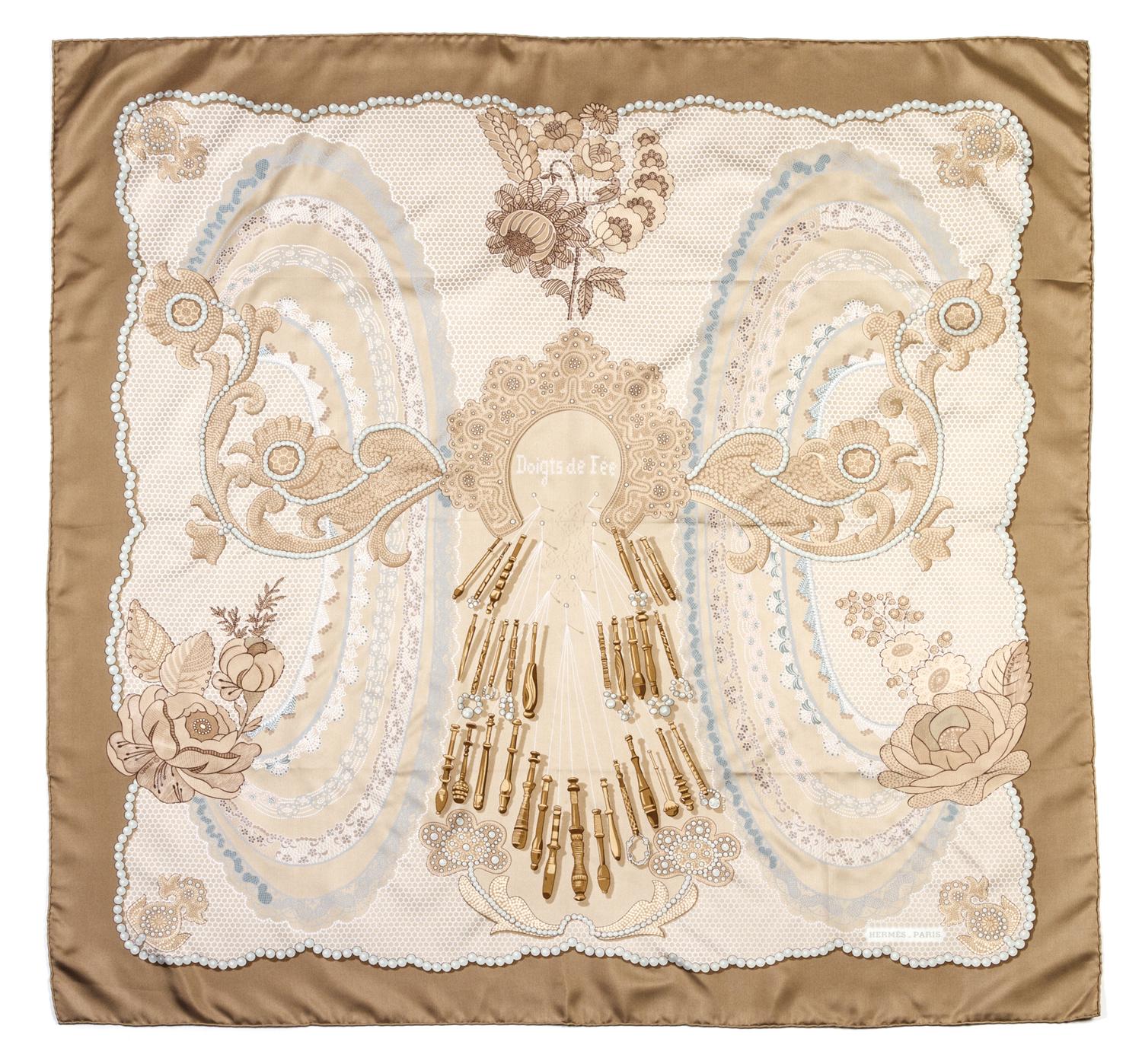 An Hermes Silk Scarf, 35 x 35 inches.