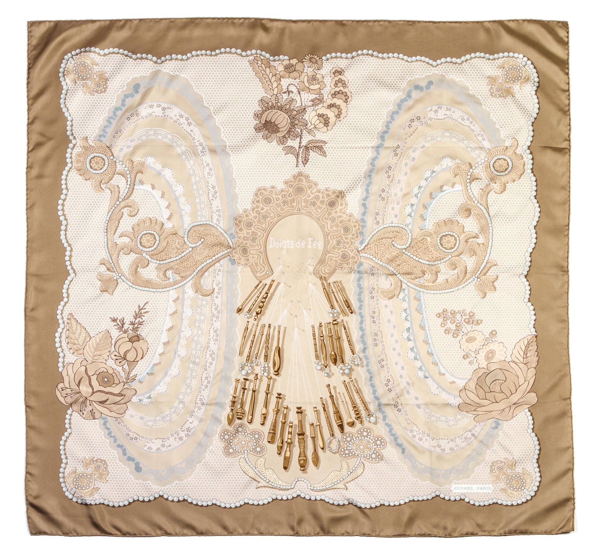 An Hermes Silk Scarf, 35 x 35 inches.