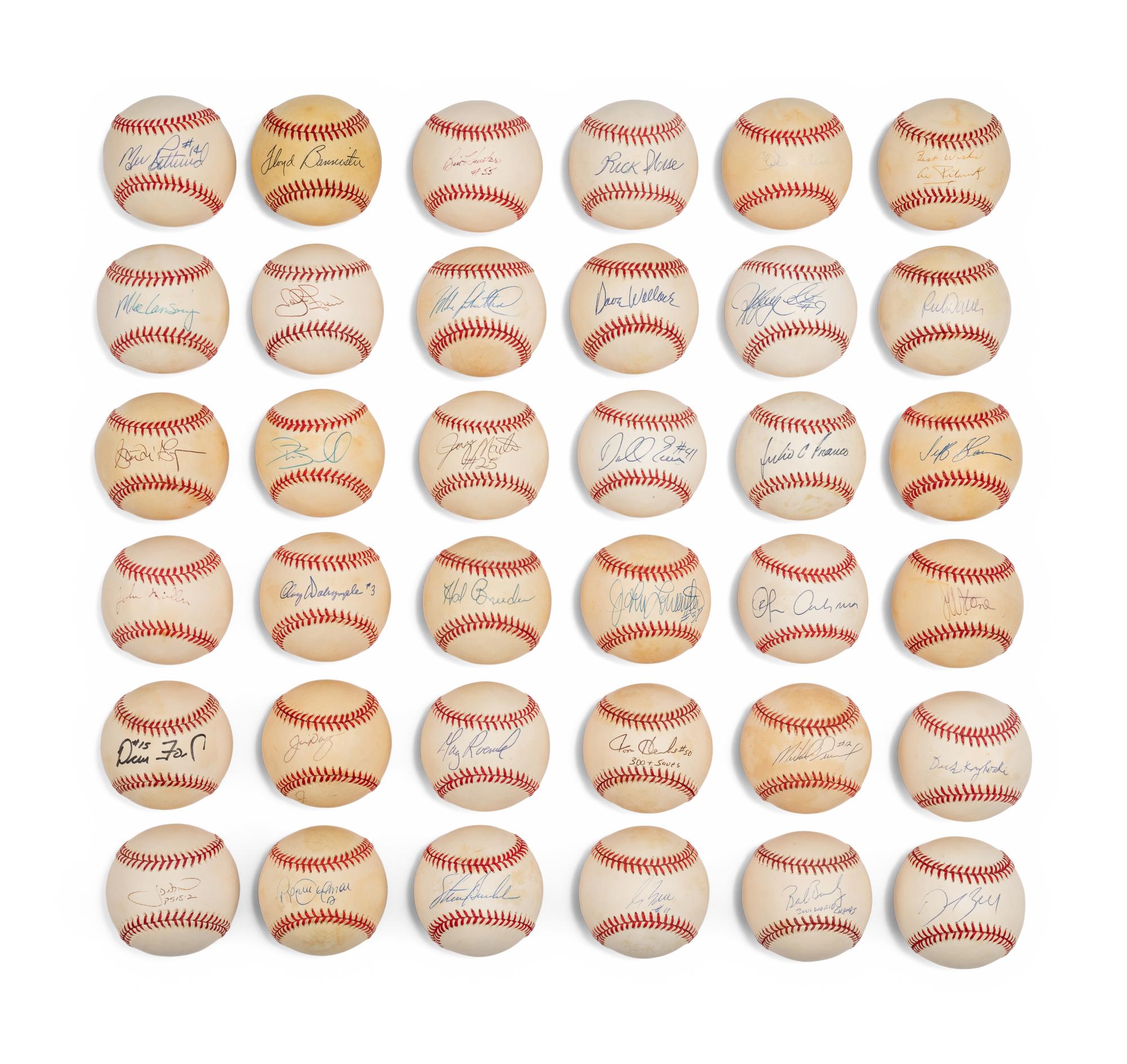 Bases Loaded Signed Autograph Baseball Group No. 74
