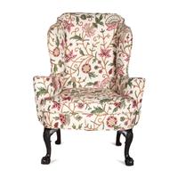 A George III Shell Carved Mahogany Claw and Ball Foot Easy Chair