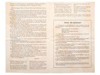 [CIVIL RIGHTS]. March on Washington for Jobs and Freedom, August 28, 1963: Lincoln Memorial Program . [Washington, DC], 1963.