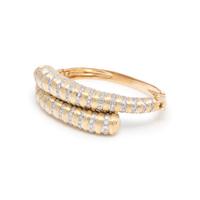 BICOLOR GOLD AND DIAMOND BANGLE BRACELET