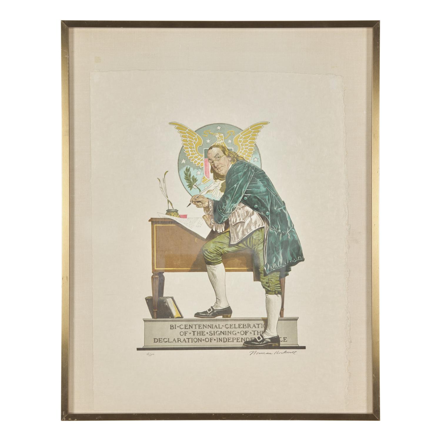 [Franklin, Benjamin] Rockwell, Norman. Bi-Centennial Celebration of the Signing of the Declaration of Independence
