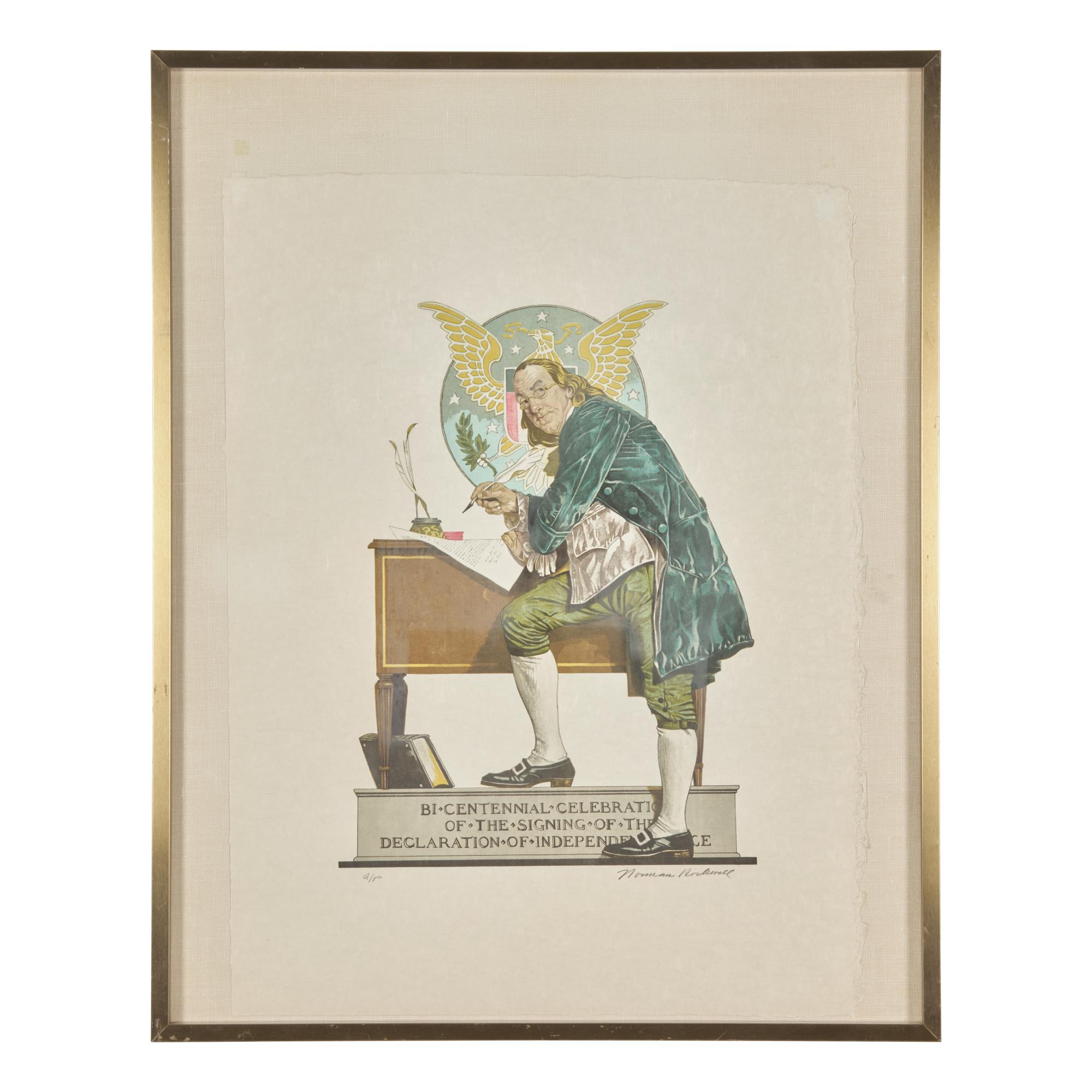 [Franklin, Benjamin] Rockwell, Norman. Bi-Centennial Celebration of the Signing of the Declaration of Independence