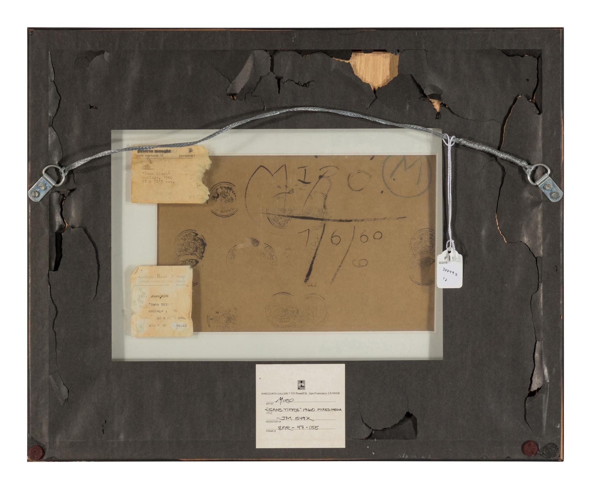 Joan Miró (Spanish, 1893-1983) — Sans Titre , 1960