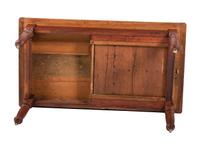 A Country Late Federal Red-Stained Pine Scrubbed Top One-Drawer Work Table
