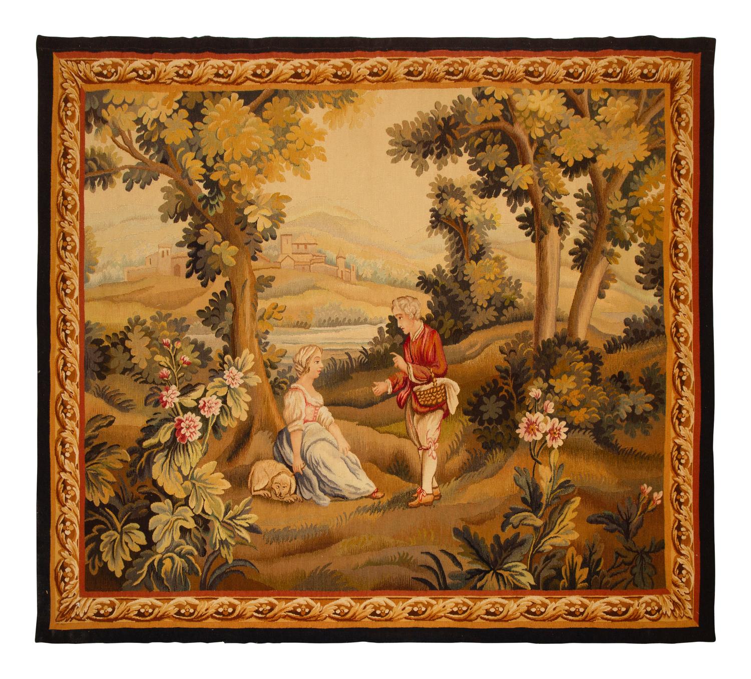 An Aubusson Wool Tapestry