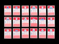 A Group of 71 1986 Fleer Basketball Cards and Stickers (Including Julius Erving, Patrick Ewing, Magic Johnson and Hakeem Olajuwon)