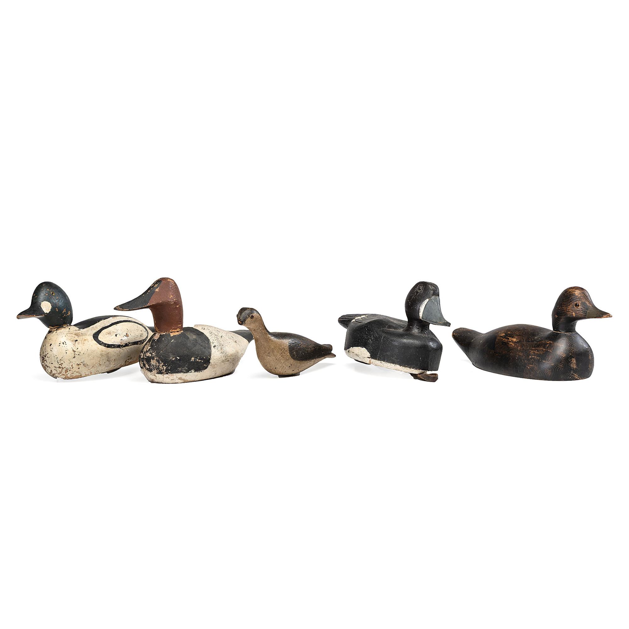 Nine Painted Duck Decoys