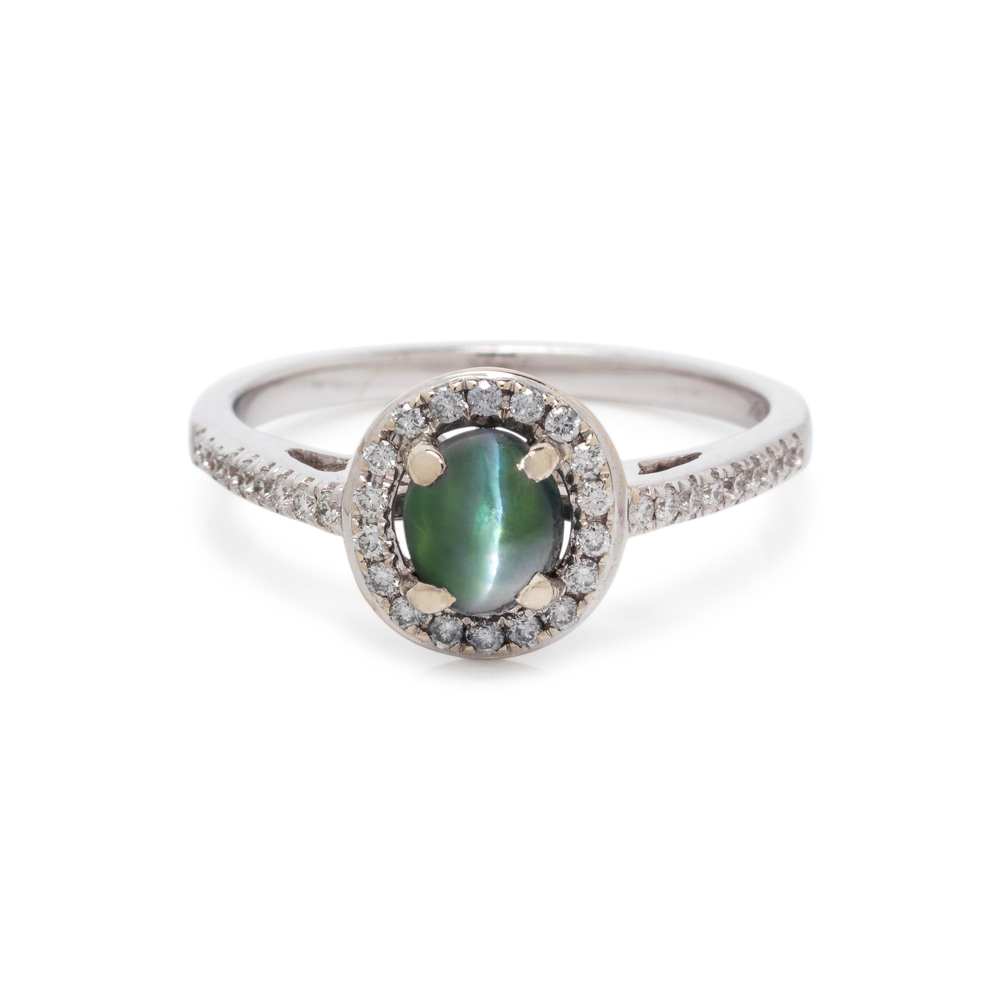 CAT'S EYE ALEXANDRITE AND DIAMOND RING