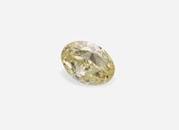An Unmounted 1.00 Carat Fancy Intense Yellow Oval-Cut Diamond, GIA Certified